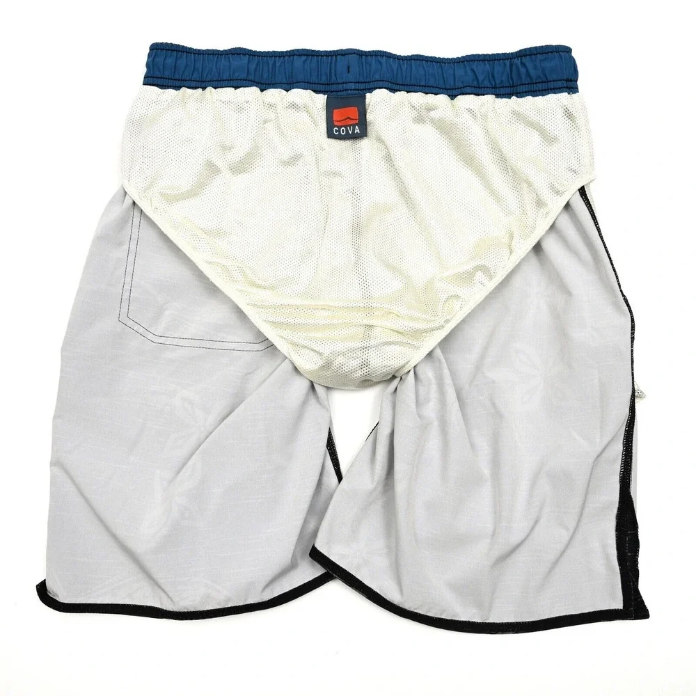 Cova Swimming Fish AOP Men's Swim Trunks‎ Medium Drawstring Closure Beach Resort
